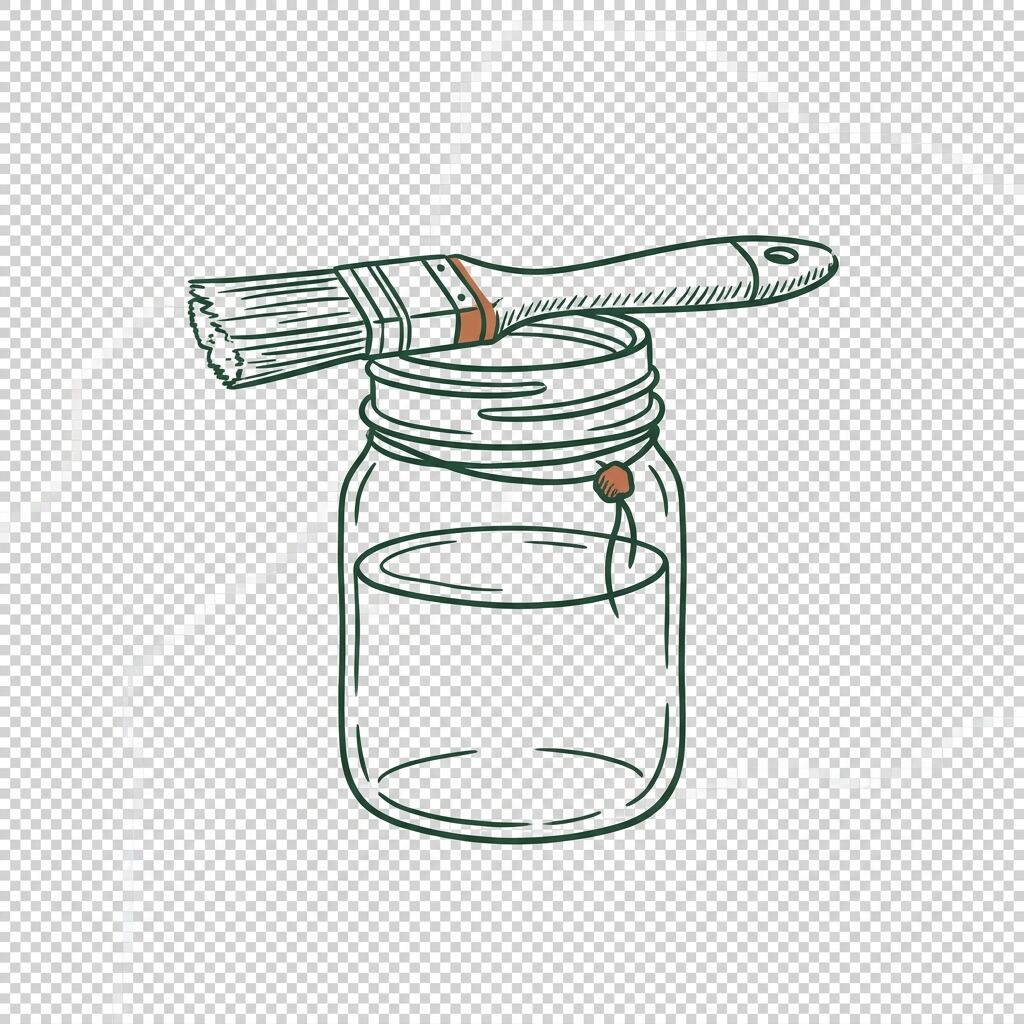 Paintbrush in Mason Jar