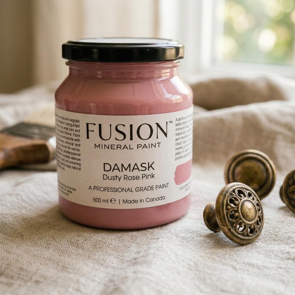 Damask Fusion Paint Jar