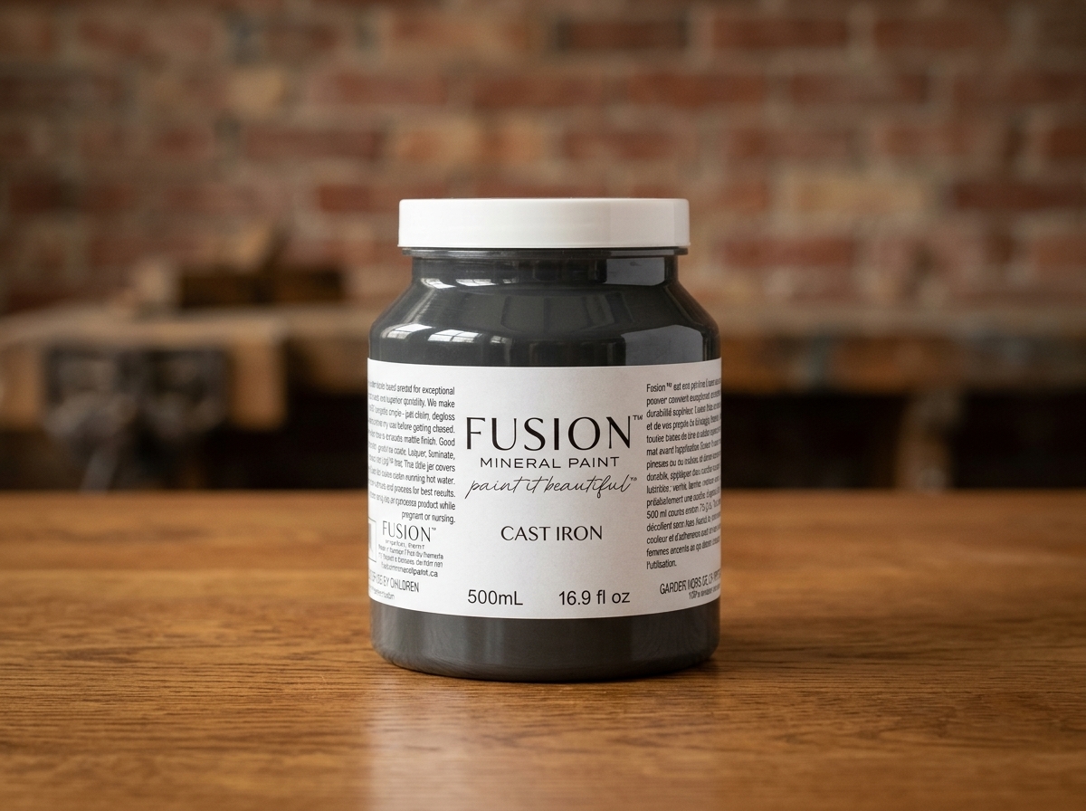 Fusion Mineral Paint jar in color Cast Iron