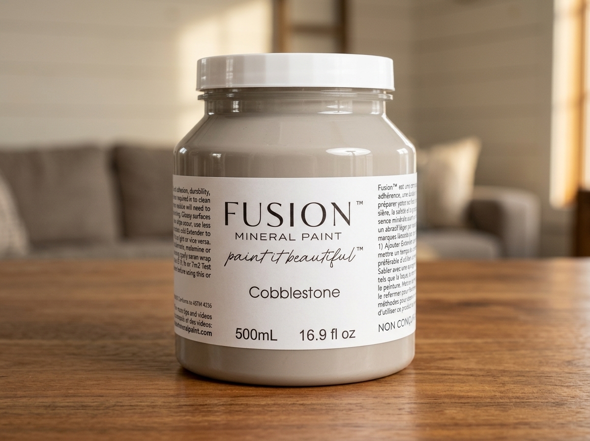 Fusion Mineral Paint jar in color Cobblestone