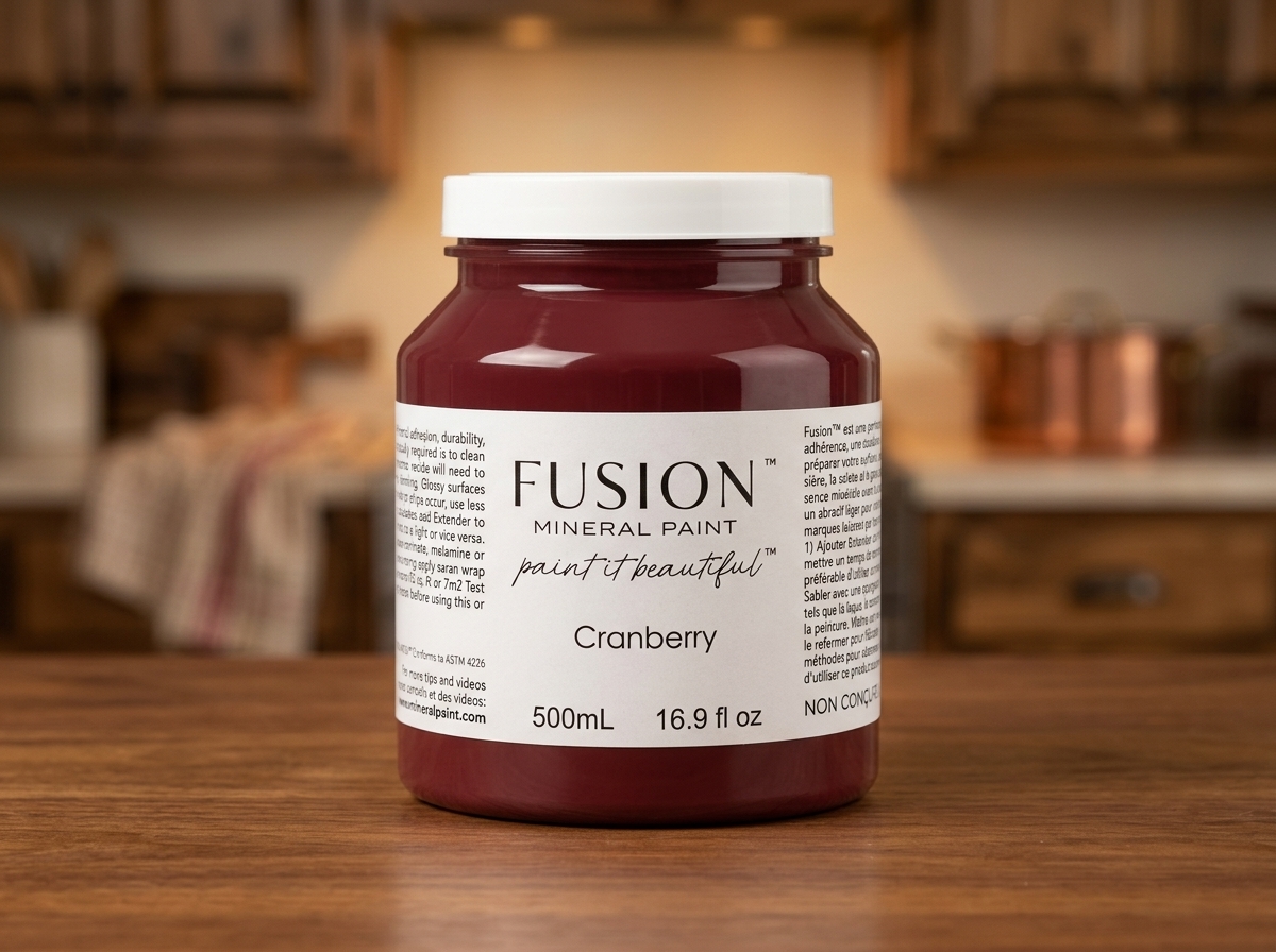 Fusion Mineral Paint jar in color Cranberry