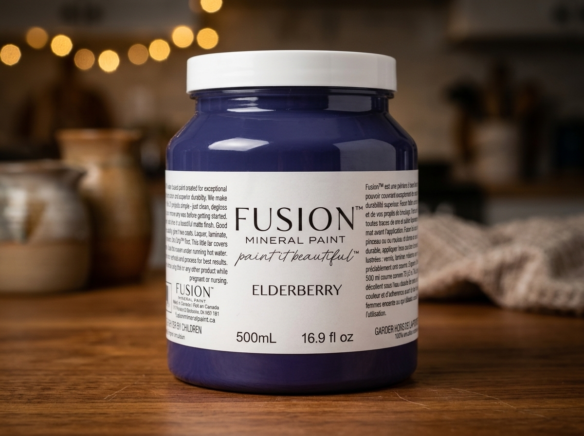 Fusion Mineral Paint jar in color Elderberry