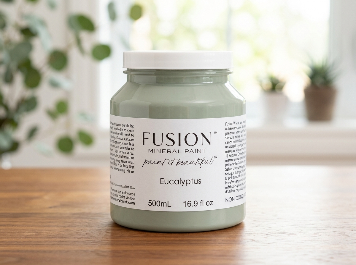 Fusion Mineral Paint jar in color Eucalyptus