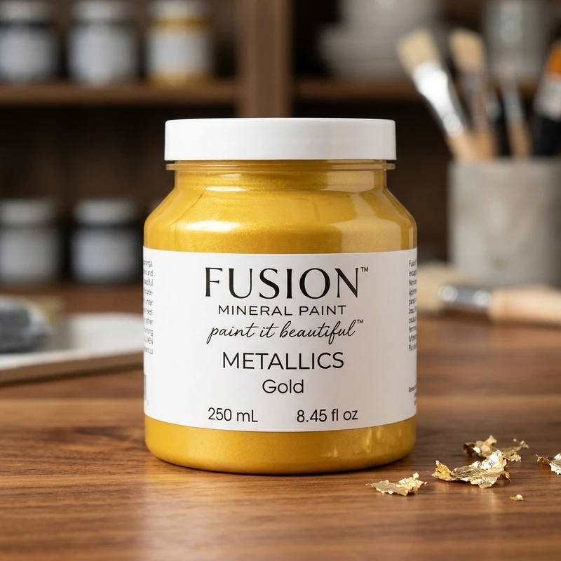 Fusion Mineral Paint jar in color Gold