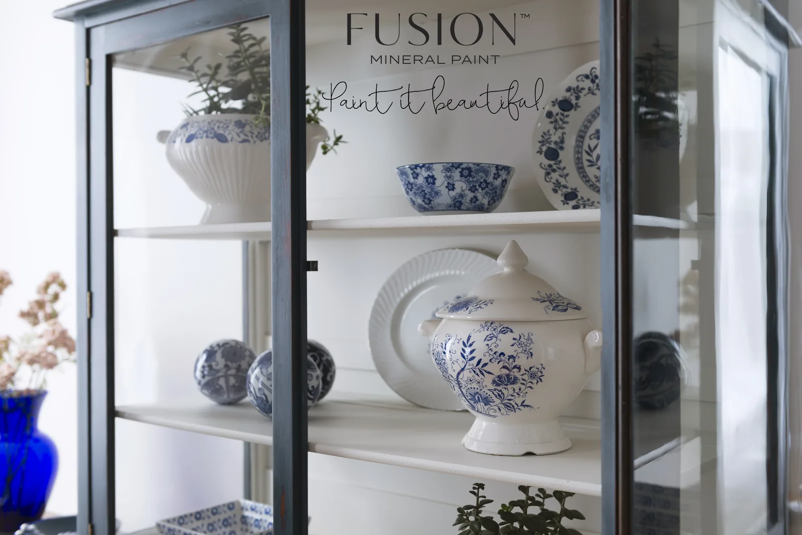A piece of furniture painted in Fusion Mineral Paint Raw Silk