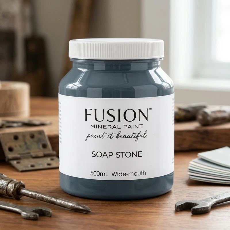 Fusion Mineral Paint jar in color Soap Stone